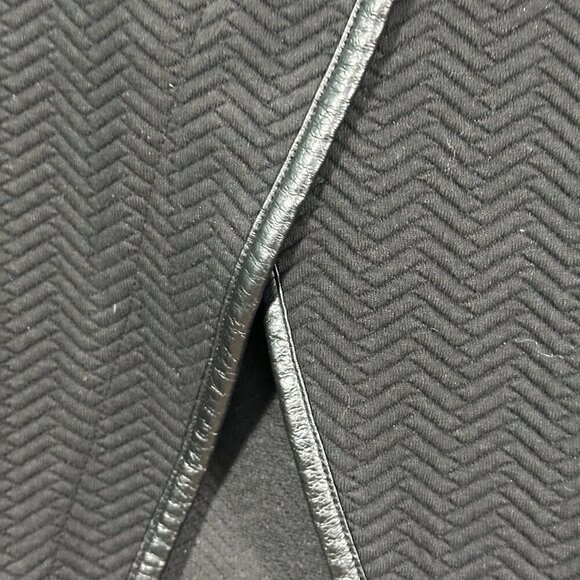 Periphery Jacket Womens Small Black Assymetrical Zip Textured Faux Leather Trim - Picture 5 of 10